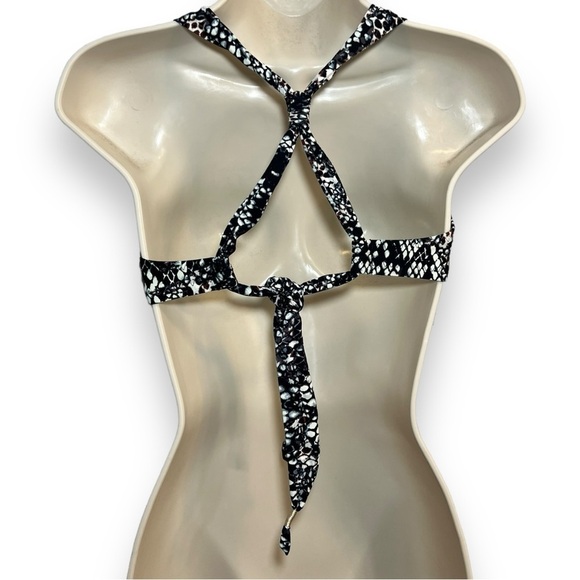 Athleta Women’s Sliding Halter Bikini Top Snakeskin Size Small - Picture 2 of 3